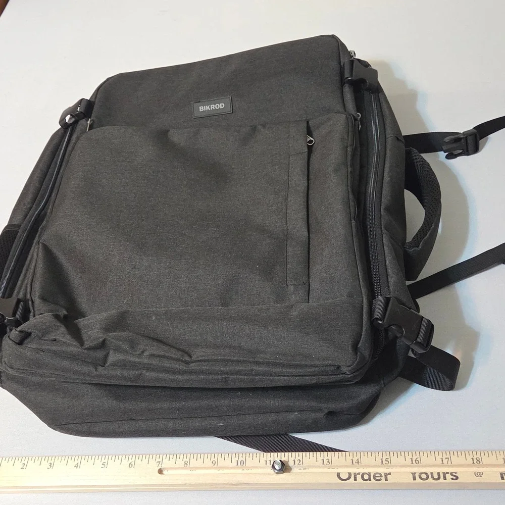 BIKROD Travel Backpack Unisex Large Black Luggage Style Carry On Bag